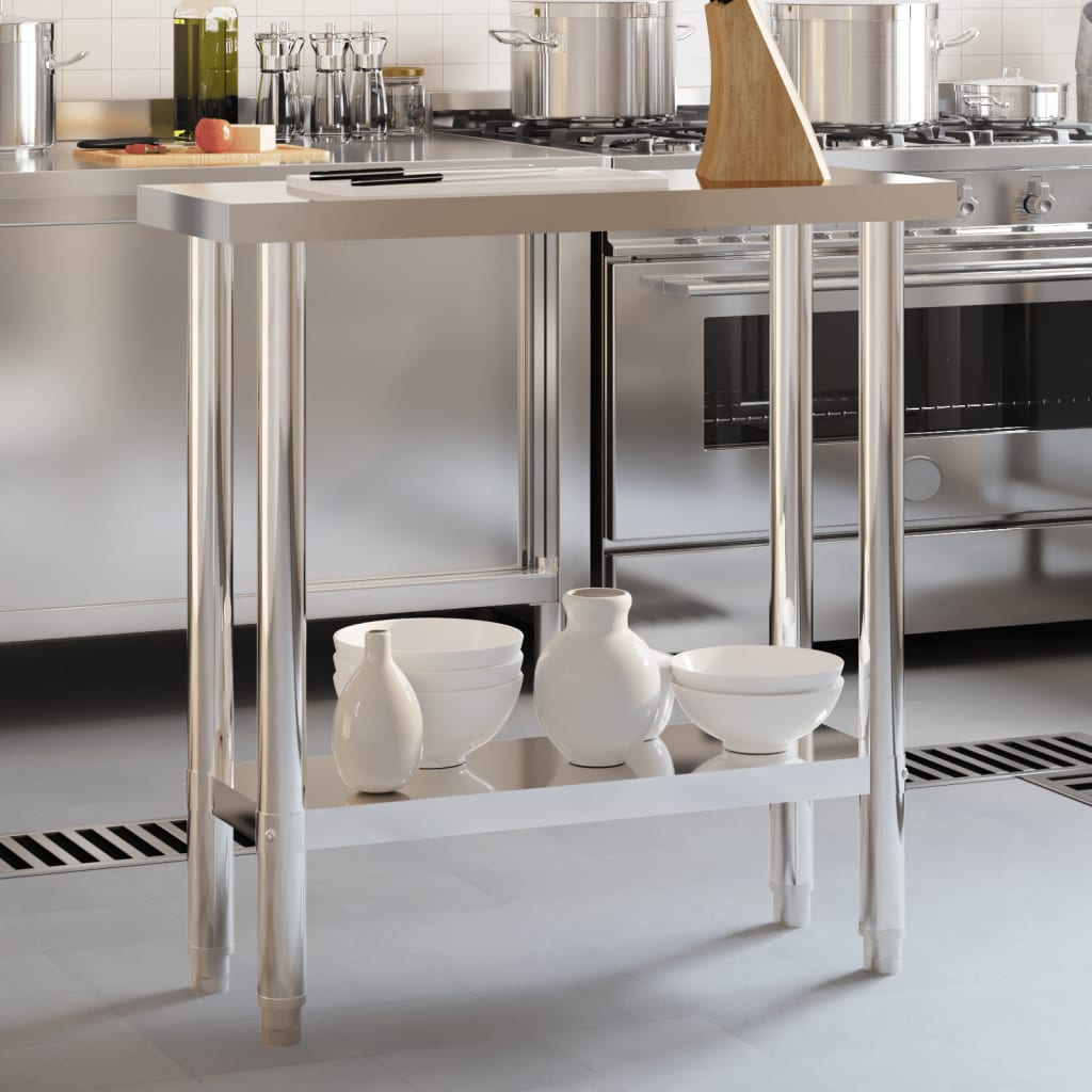 Kitchen Work Table Stainless Steel 82.5 cm 30 cm