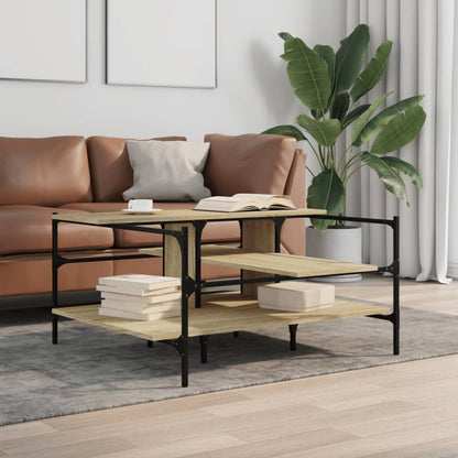 Coffee Table 100x100x48,5 cm Engineered Wood Sonoma oak