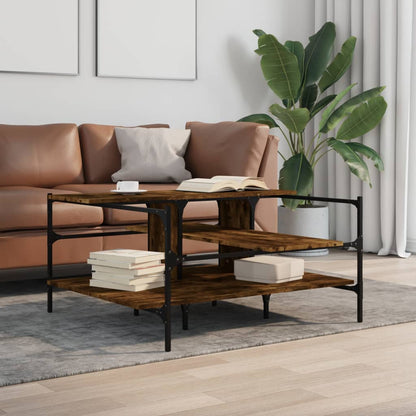 Coffee Table 100x100x48,5 cm Engineered Wood Smoked Oak