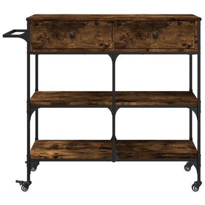 Kitchen Trolley 105x42x95 cm Engineered Wood Smoked oak