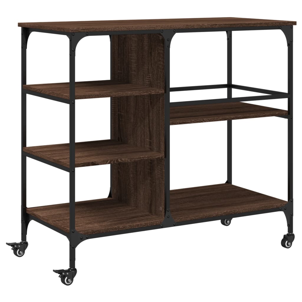 Kitchen Trolley 100x45x89,5 cm Engineered Wood Brown oak