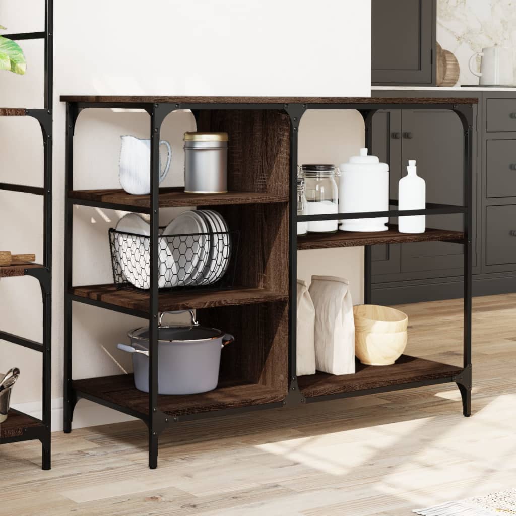 Kitchen Trolley 100x45x89,5 cm Engineered Wood Brown oak