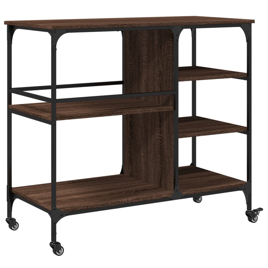 Kitchen Trolley 100x45x89,5 cm Engineered Wood Brown oak