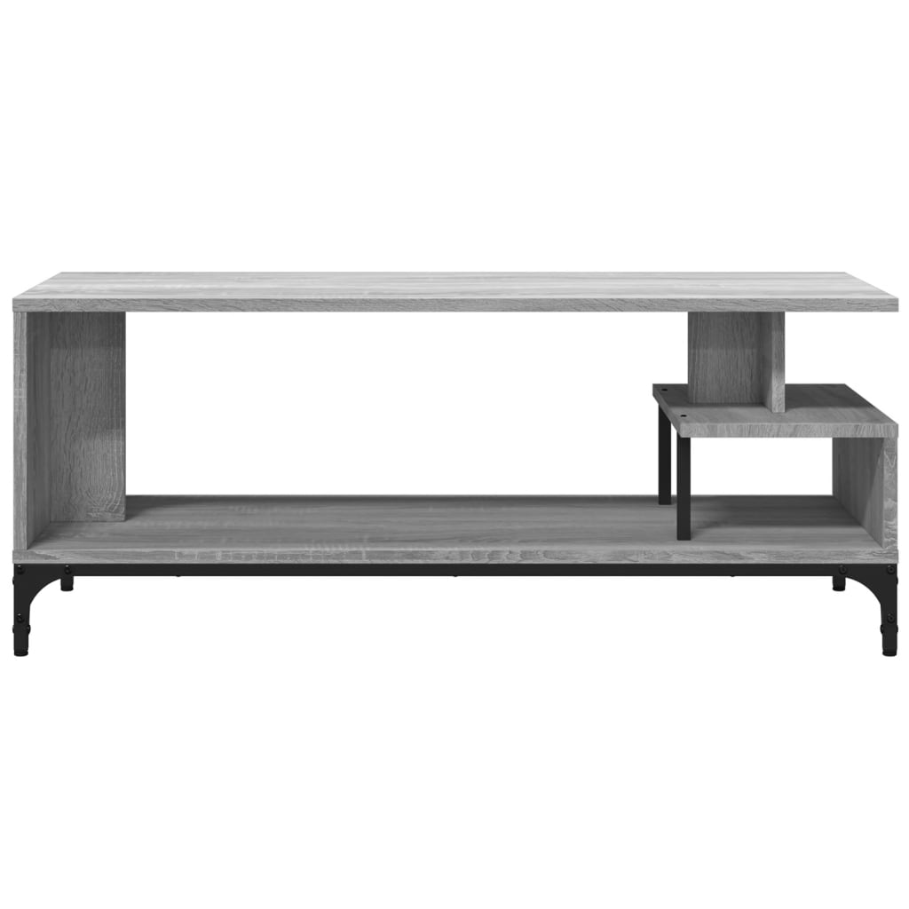vidaXL TV Cabinet Grey Sonoma 102x40x41 cm Engineered Wood and Powder-coated Steel 5