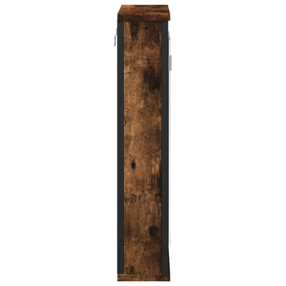 vidaXL Bathroom Mirror Cabinet Smoked Oak 42x12x60 cm Engineered Wood 6