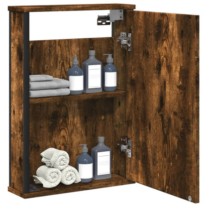vidaXL Bathroom Mirror Cabinet Smoked Oak 42x12x60 cm Engineered Wood 1