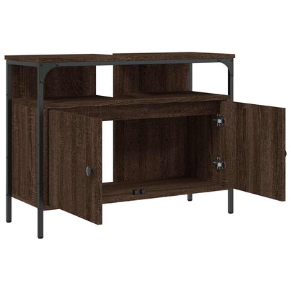 vidaXL Bathroom Sink Cabinet Brown Oak 80x30x60 cm Engineered Wood 5