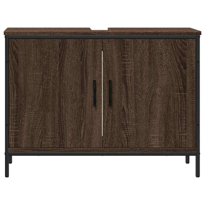 vidaXL Bathroom Sink Cabinet Brown Oak 80x30x60 cm Engineered Wood 4