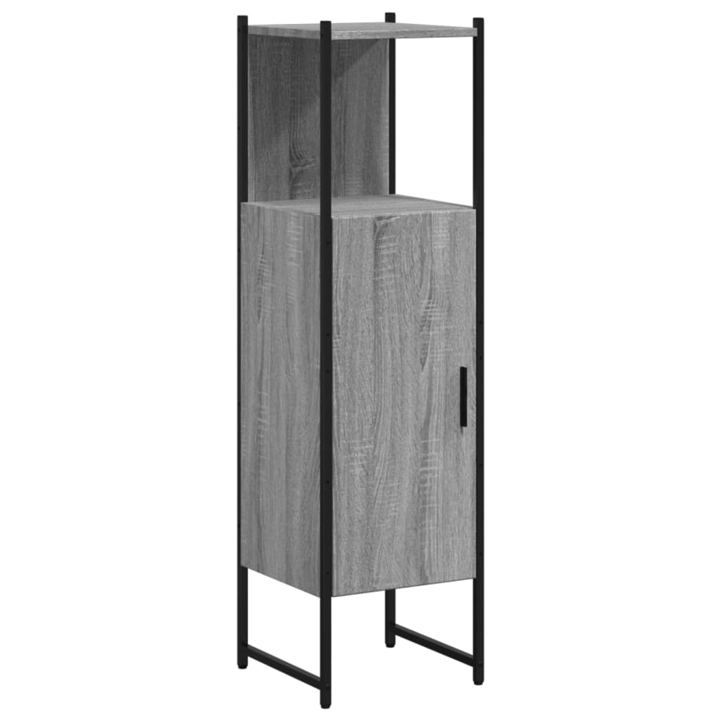 vidaXL Bathroom Cabinet Grey Sonoma 33x33x120.5 cm Engineered Wood 2