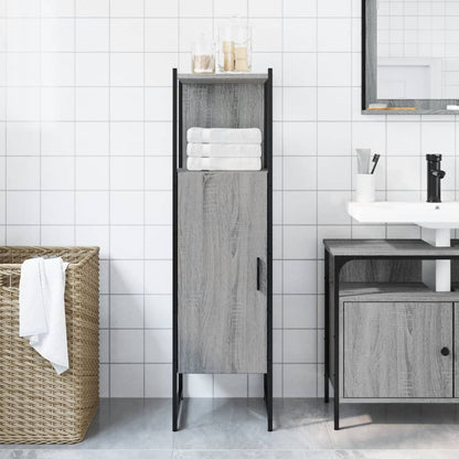 vidaXL Bathroom Cabinet Grey Sonoma 33x33x120.5 cm Engineered Wood 3