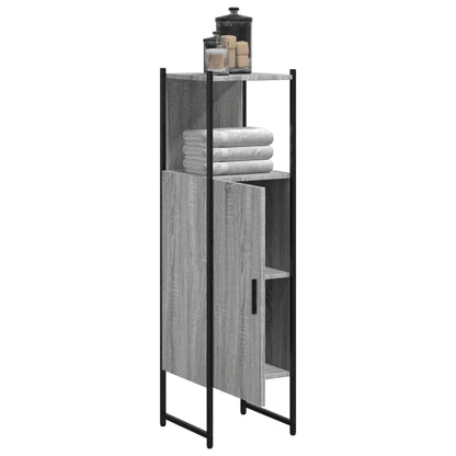 vidaXL Bathroom Cabinet Grey Sonoma 33x33x120.5 cm Engineered Wood 4