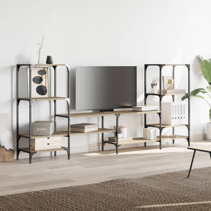 vidaXL TV Cabinet Sonoma Oak 206.5x28.5x95 cm Engineered Wood 4