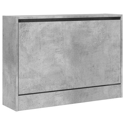vidaXL Shoe Cabinet Concrete Grey 80x21x57 cm Engineered Wood 4