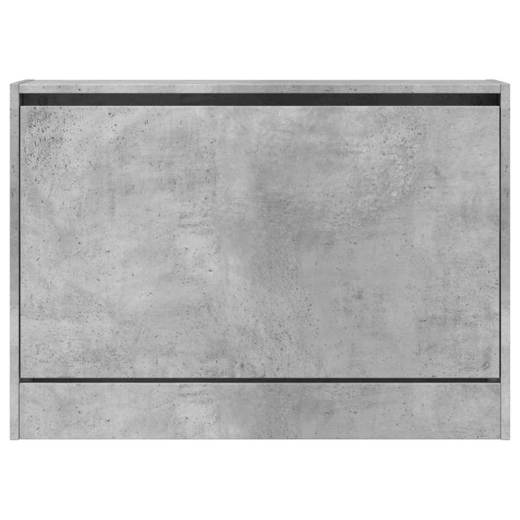 vidaXL Shoe Cabinet Concrete Grey 80x21x57 cm Engineered Wood 5