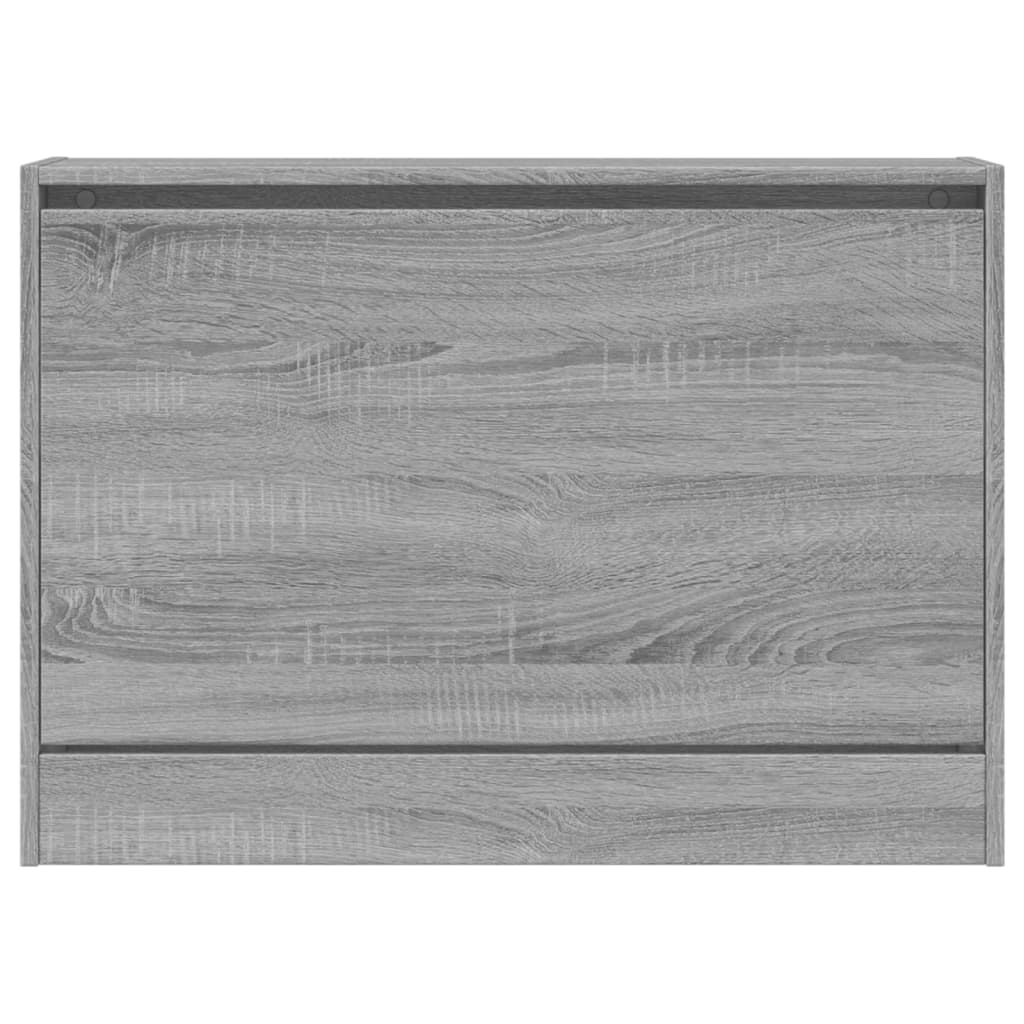vidaXL Shoe Cabinet Grey Sonoma 80x21x57 cm Engineered Wood 5