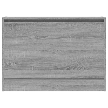vidaXL Shoe Cabinet Grey Sonoma 80x21x57 cm Engineered Wood 5