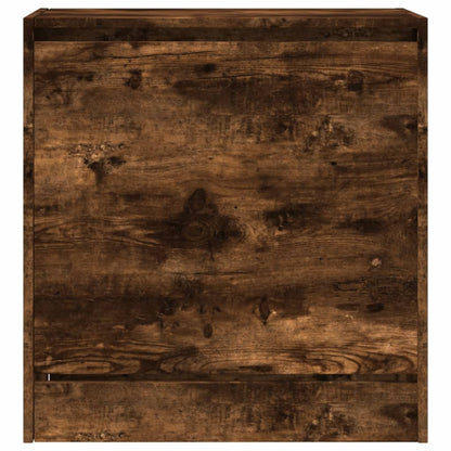 vidaXL Shoe Cabinet Smoked Oak 60x34x63.5 cm Engineered Wood 5