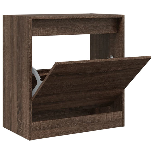 Shoe Cabinet 60x34x63,5 cm Engineered Wood Width 60 cm Depth 34 cm Brown oak 63.5 cm