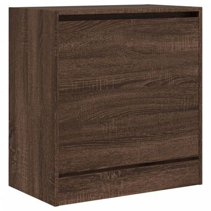 vidaXL Shoe Cabinet Brown Oak 60x34x63.5 cm Engineered Wood 4