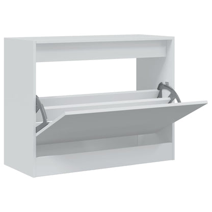vidaXL Shoe Cabinet White 80x34x63 cm Engineered Wood 2