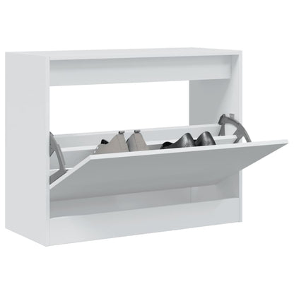 vidaXL Shoe Cabinet White 80x34x63 cm Engineered Wood 1