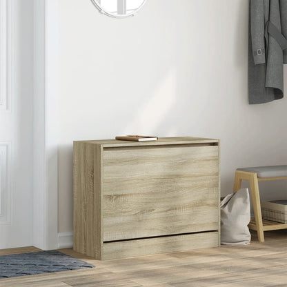 vidaXL Shoe Cabinet Sonoma Oak 80x34x63 cm Engineered Wood 3
