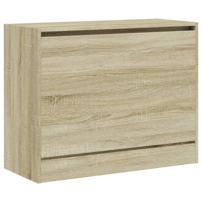 vidaXL Shoe Cabinet Sonoma Oak 80x34x63 cm Engineered Wood 4