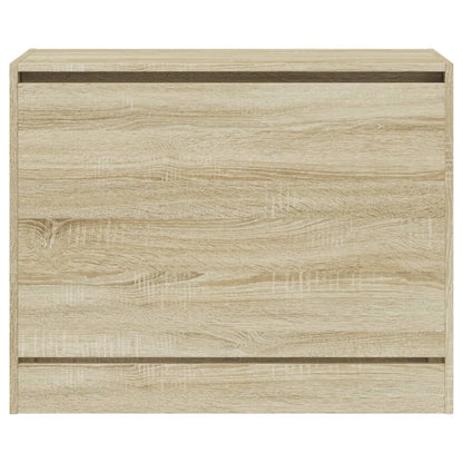 vidaXL Shoe Cabinet Sonoma Oak 80x34x63 cm Engineered Wood 5