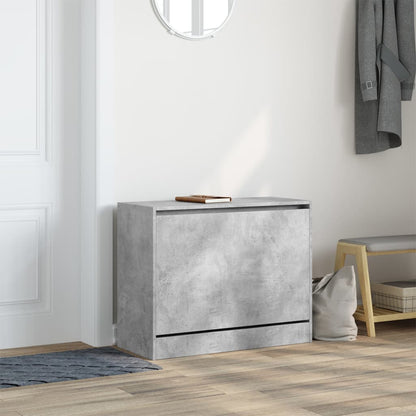 vidaXL Shoe Cabinet Concrete Grey 80x34x63 cm Engineered Wood 3