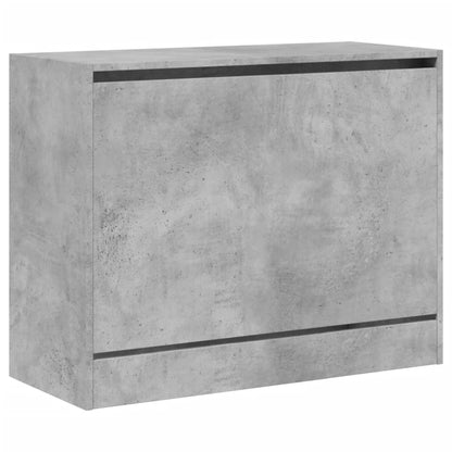 vidaXL Shoe Cabinet Concrete Grey 80x34x63 cm Engineered Wood 4