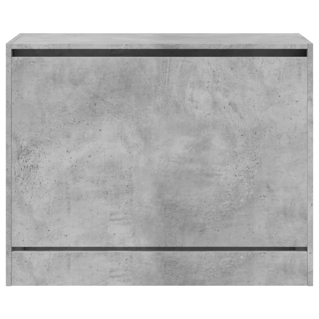 vidaXL Shoe Cabinet Concrete Grey 80x34x63 cm Engineered Wood 5