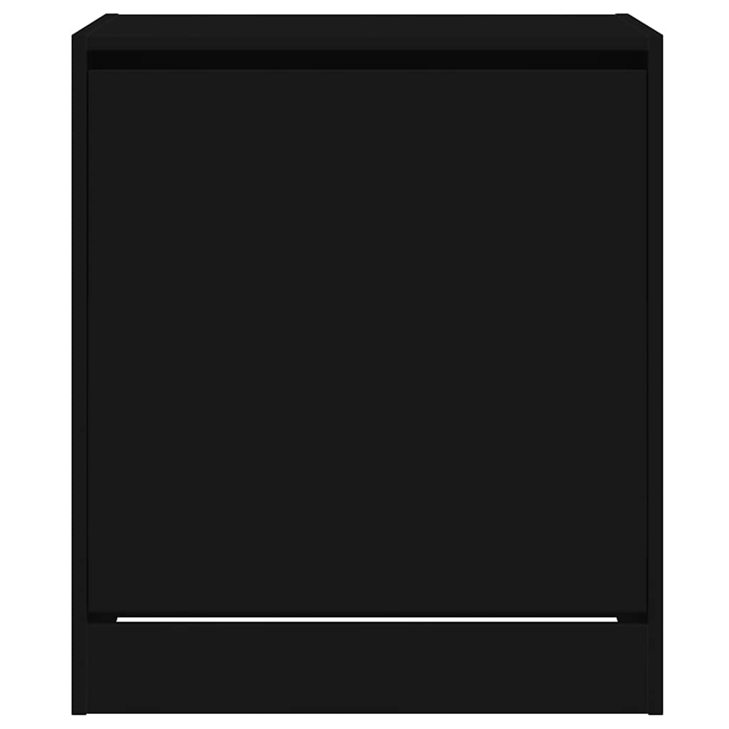 vidaXL Shoe Cabinet Black 60x42x69 cm Engineered Wood 5