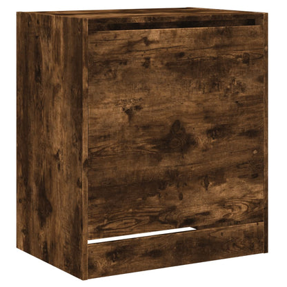 vidaXL Shoe Cabinet Smoked Oak 60x42x69 cm Engineered Wood 4