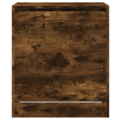 vidaXL Shoe Cabinet Smoked Oak 60x42x69 cm Engineered Wood 5