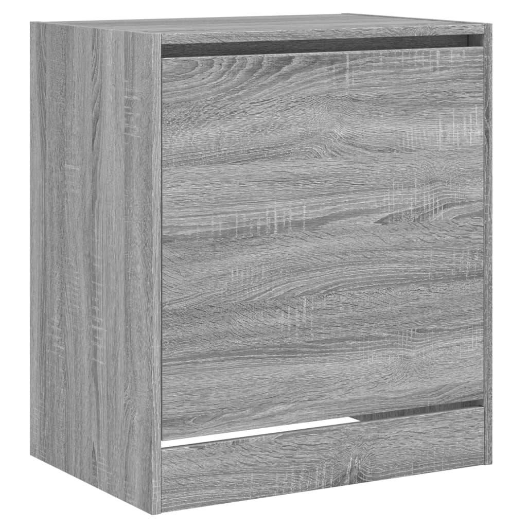 vidaXL Shoe Cabinet Grey Sonoma 60x42x69 cm Engineered Wood 4