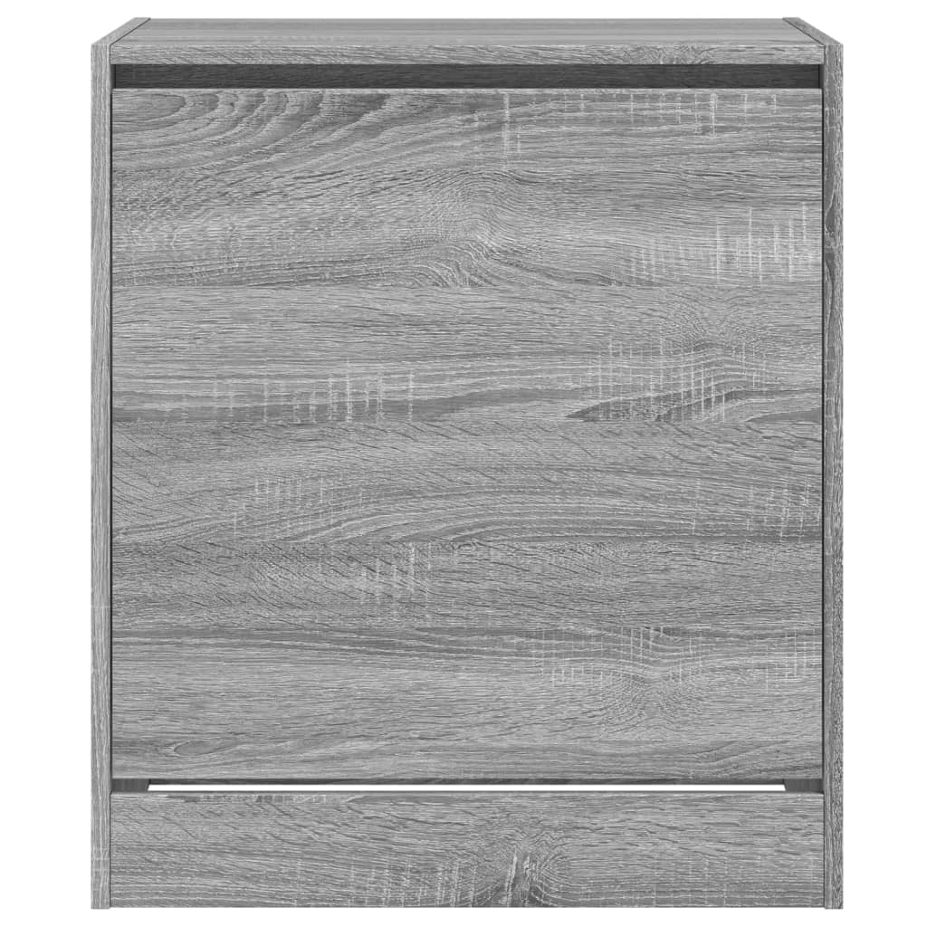 vidaXL Shoe Cabinet Grey Sonoma 60x42x69 cm Engineered Wood 5