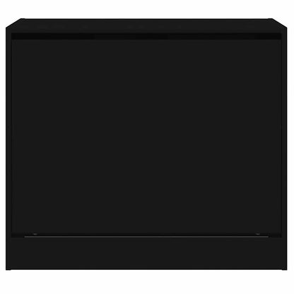 vidaXL Shoe Cabinet Black 80x42x69 cm Engineered Wood 5
