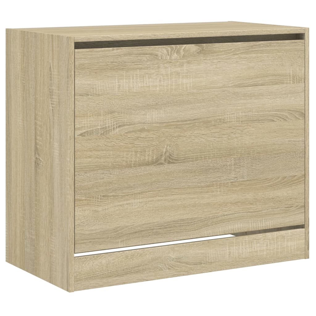 vidaXL Shoe Cabinet Sonoma Oak 80x42x69 cm Engineered Wood 4