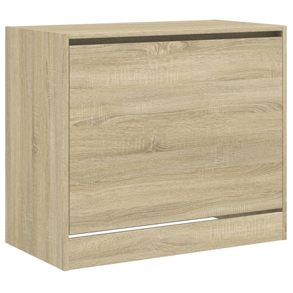 vidaXL Shoe Cabinet Sonoma Oak 80x42x69 cm Engineered Wood 4