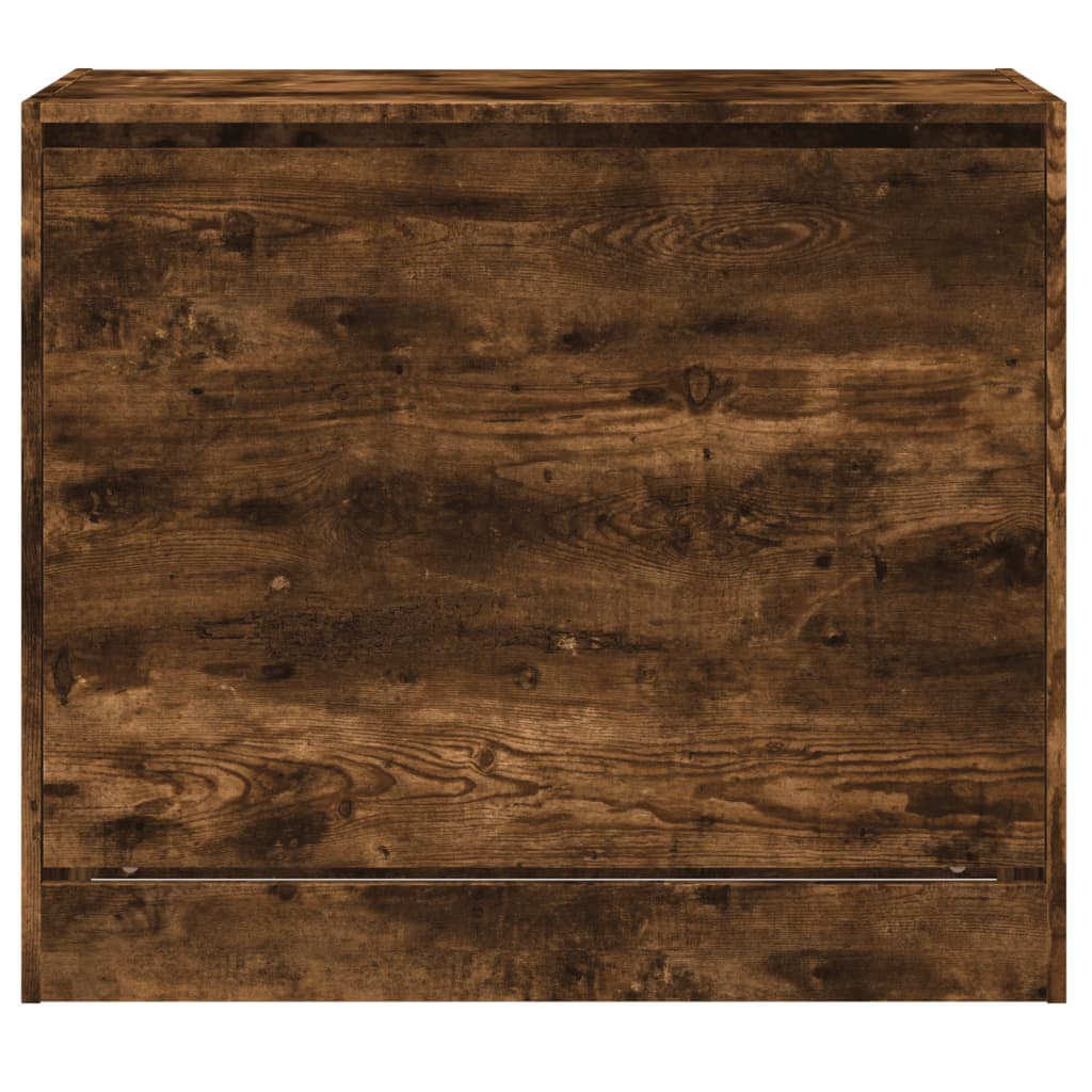 vidaXL Shoe Cabinet Smoked Oak 80x42x69 cm Engineered Wood 5
