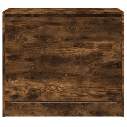 vidaXL Shoe Cabinet Smoked Oak 80x42x69 cm Engineered Wood 5