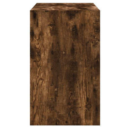 vidaXL Shoe Cabinet Smoked Oak 80x42x69 cm Engineered Wood 6