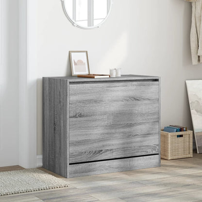 vidaXL Shoe Cabinet Grey Sonoma 80x42x69 cm Engineered Wood 3