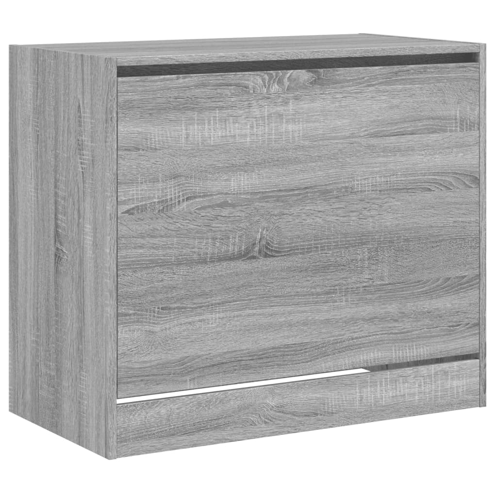 vidaXL Shoe Cabinet Grey Sonoma 80x42x69 cm Engineered Wood 4