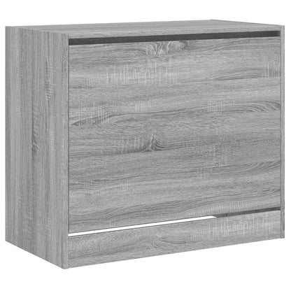 vidaXL Shoe Cabinet Grey Sonoma 80x42x69 cm Engineered Wood 4