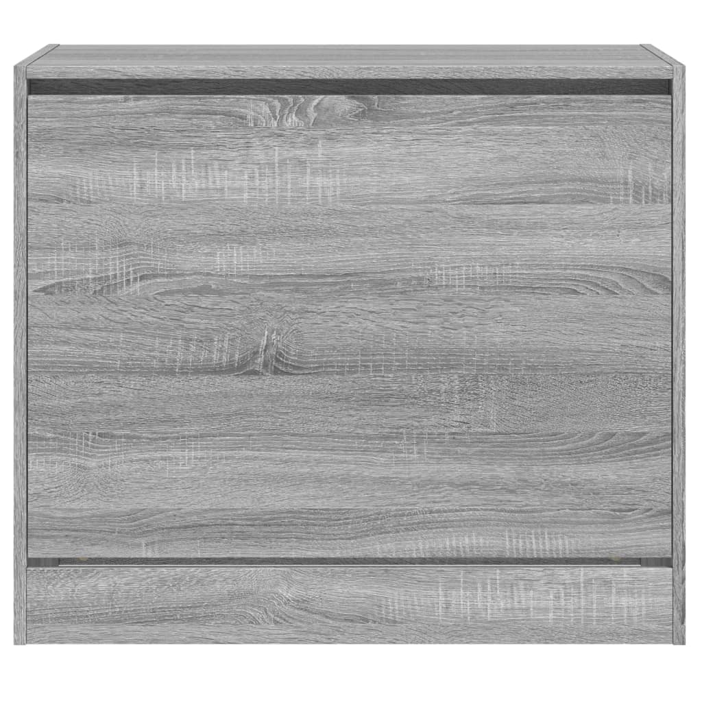 vidaXL Shoe Cabinet Grey Sonoma 80x42x69 cm Engineered Wood 5