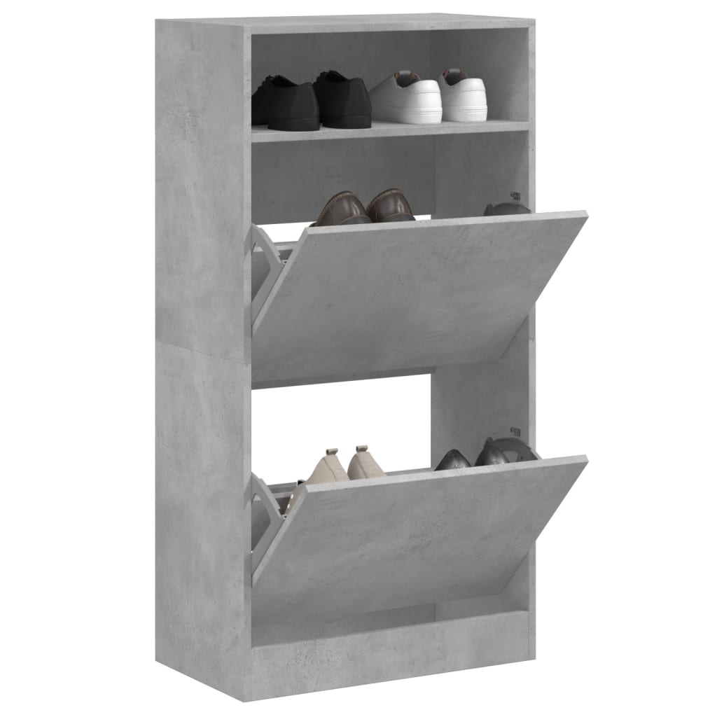 vidaXL Shoe Cabinet with 2 Flip-Drawers 80x34x116 cm