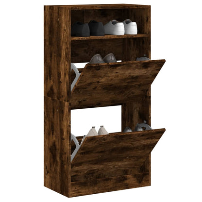 vidaXL Shoe Cabinet with 2 Flip-Drawers 80x34x116 cm