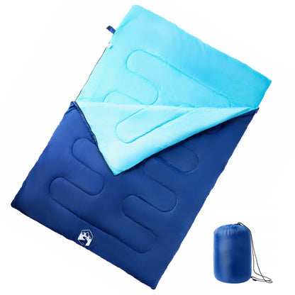 vidaXL Double Sleeping Bag with Pillows for Adults Camping 3-4 Seasons 1
