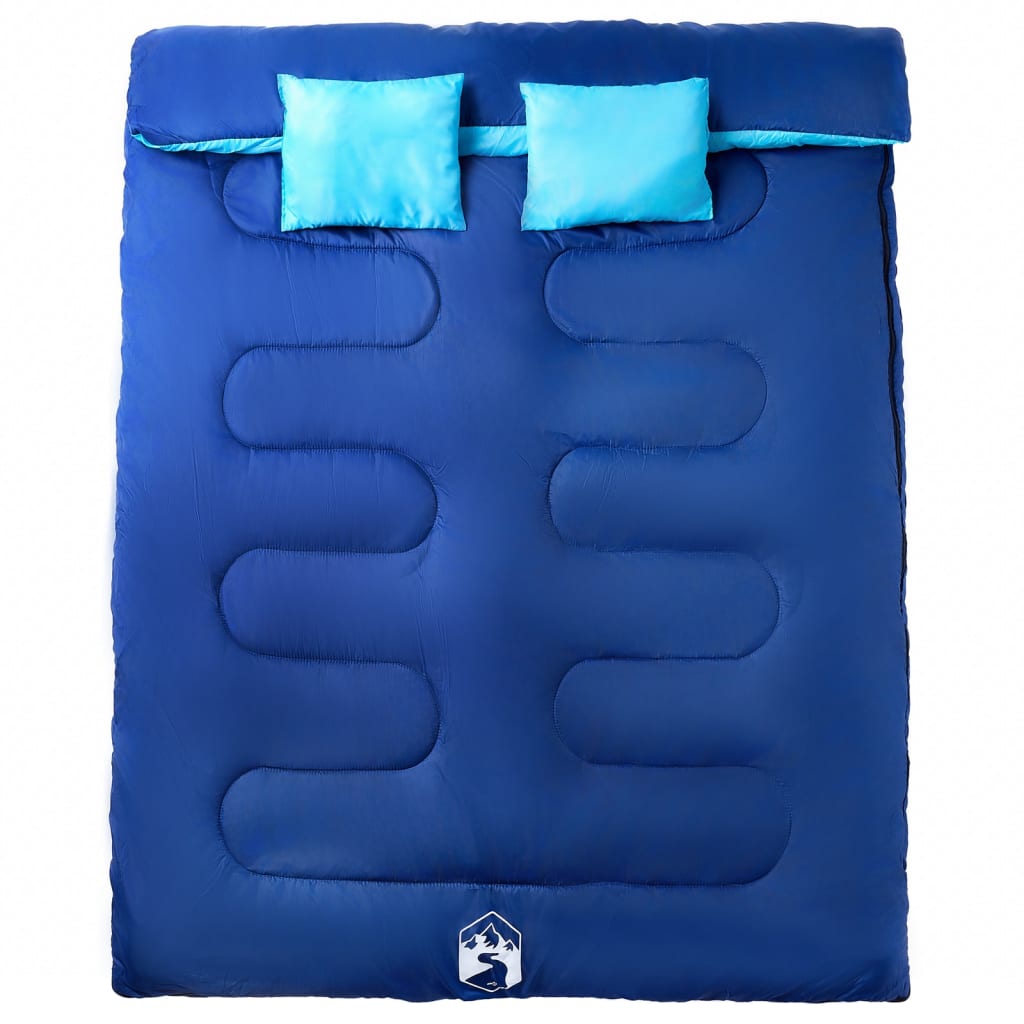 vidaXL Double Sleeping Bag with Pillows for Adults Camping 3-4 Seasons 2